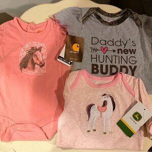 Carhartt and John Deere Baby Onesies Set